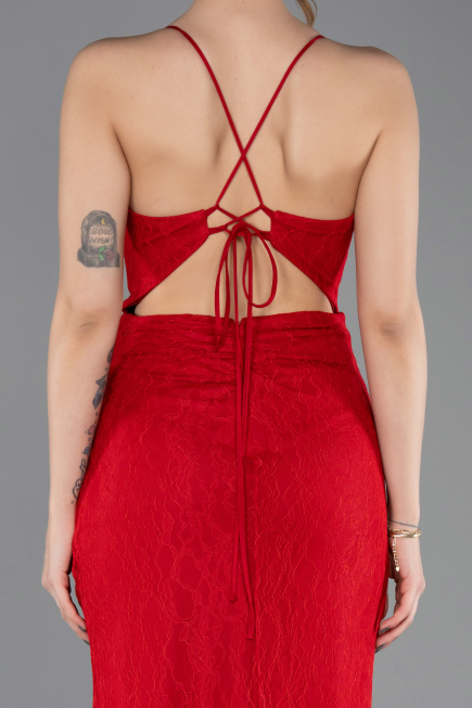 Long Red Dantelle Prom Gown ABU5719