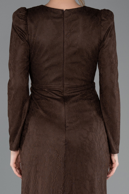 Long Brown Dantelle Evening Dress ABU5720