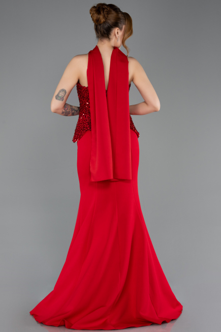 Long Red Mermaid Prom Dress ABU5704