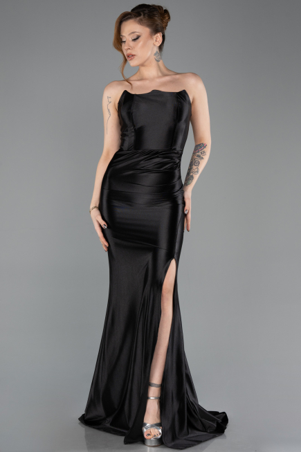 Long Black Prom Gown ABU5707