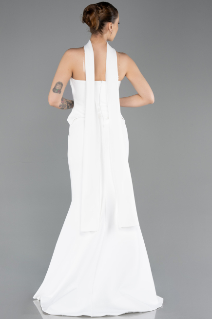 Long White Evening Dress ABU5735