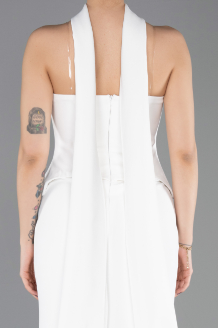 Long White Evening Dress ABU5735