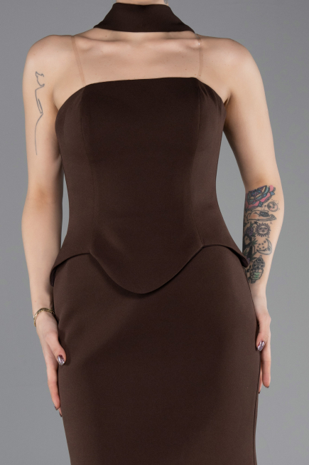 Long Brown Evening Dress ABU5735