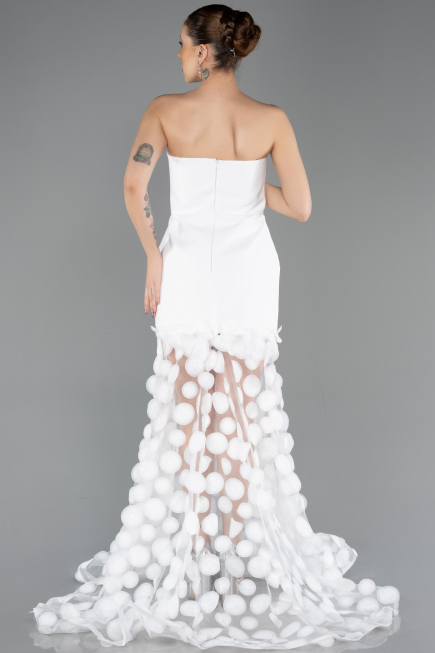 Long White Evening Dress ABU5635