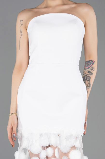Long White Evening Dress ABU5635