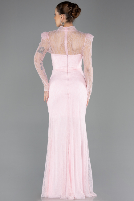 Long Powder Color Dantelle Evening Dress ABU5700