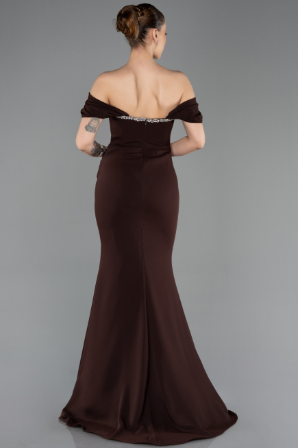 Long Brown Mermaid Evening Gown ABU5740