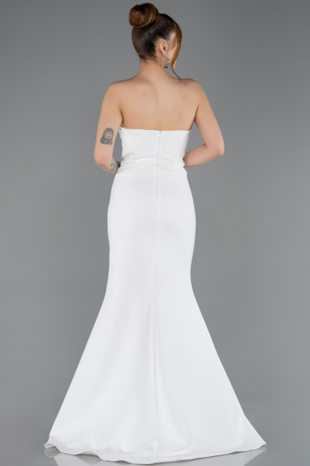 Long White Evening Dress ABU5747