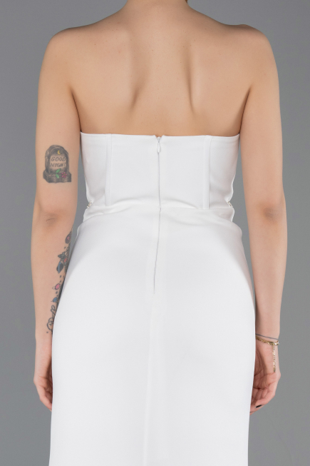 Long White Evening Dress ABU5747