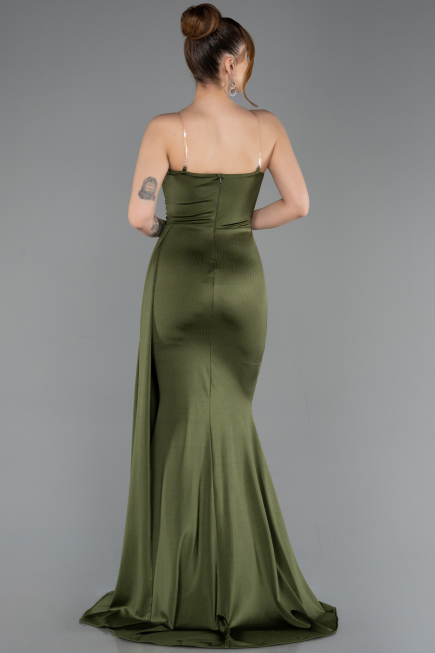Long Olive Drab Prom Gown ABU5746
