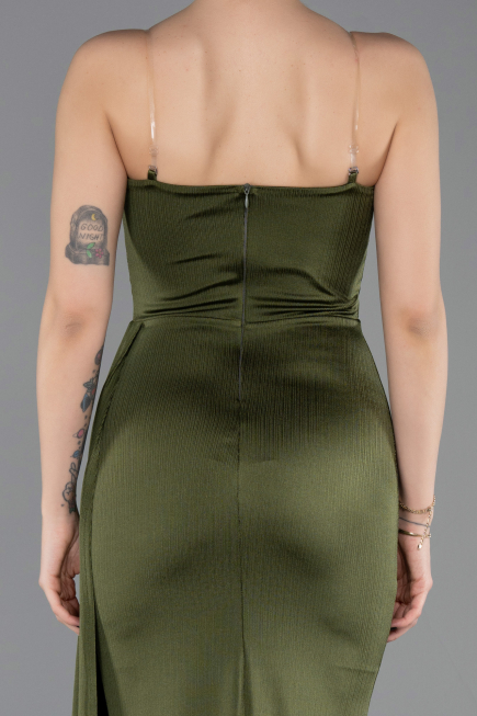 Long Olive Drab Prom Gown ABU5746