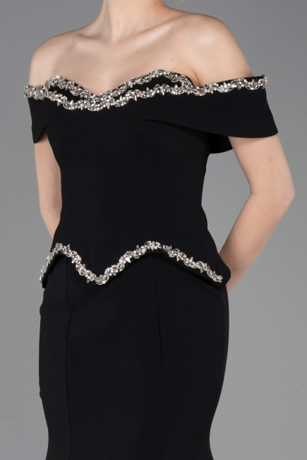 Long Black Mermaid Prom Dress ABU5755