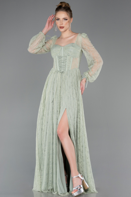 Long Mint Dantelle Evening Dress ABU5797