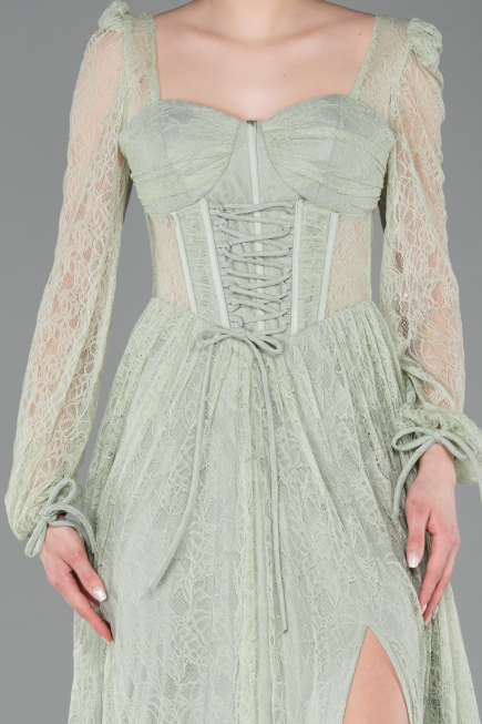 Long Mint Dantelle Evening Dress ABU5797