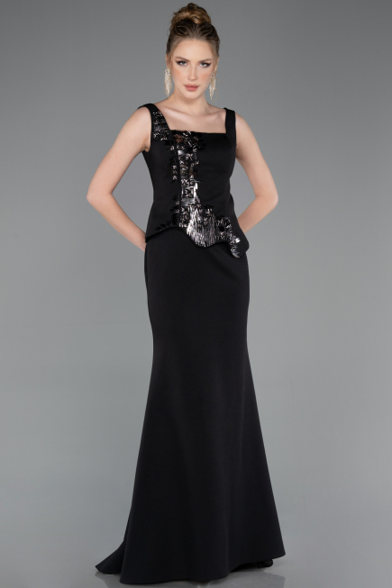 Long Black Mermaid Prom Dress ABU5768