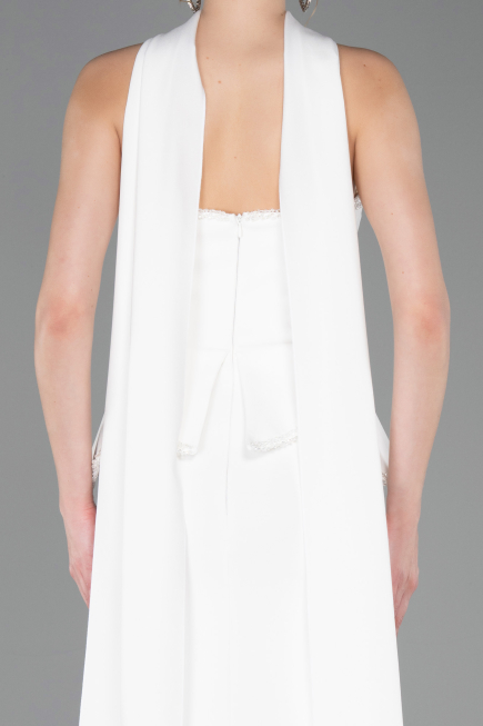 Long White Evening Dress ABU5774