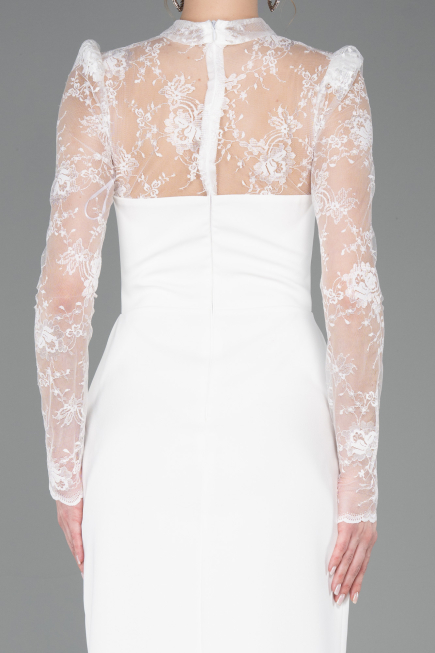 Long White Evening Dress ABU5776