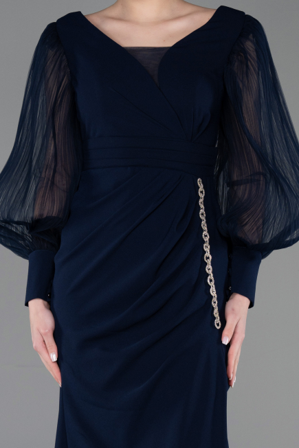 Long Navy Blue Evening Dress ABU5779