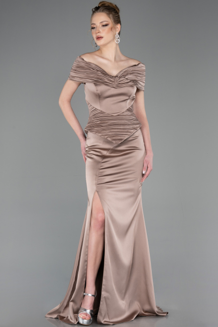 Long Mink Satin Evening Dress ABU5785
