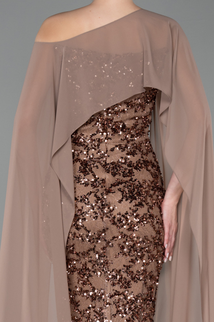Long Copper Scaly Evening Dress ABU5790