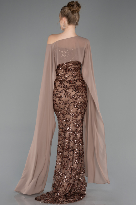 Long Copper Scaly Evening Dress ABU5790