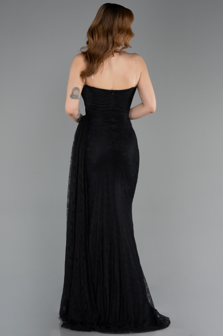 Long Black Dantelle Prom Gown ABU5795