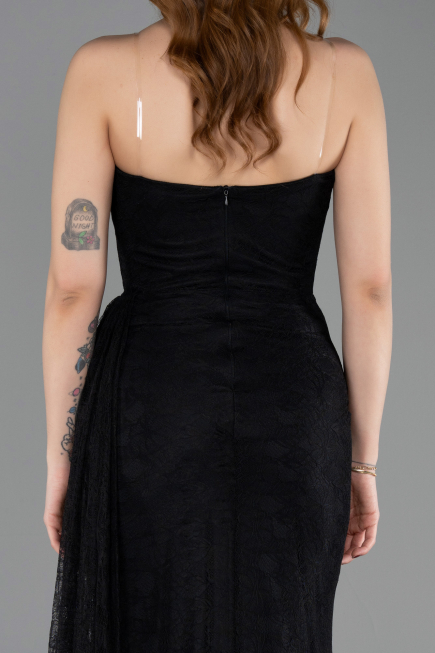 Long Black Dantelle Prom Gown ABU5795
