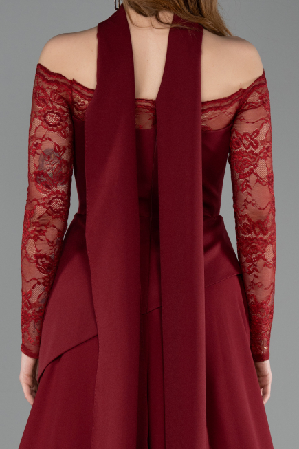 Burgundy Long Evening Dress ABU5662