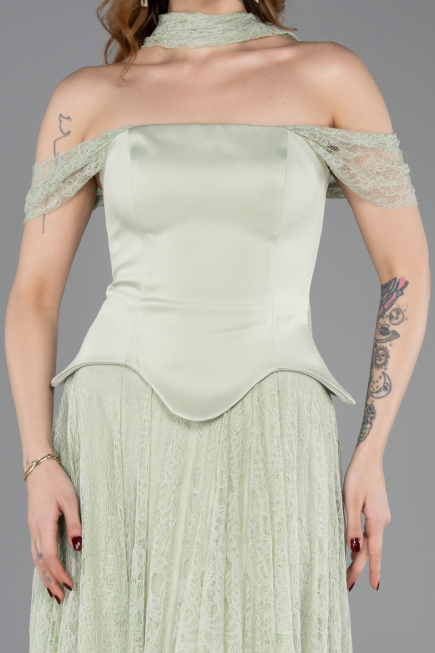 Long Mint Dantelle Evening Dress ABU5799