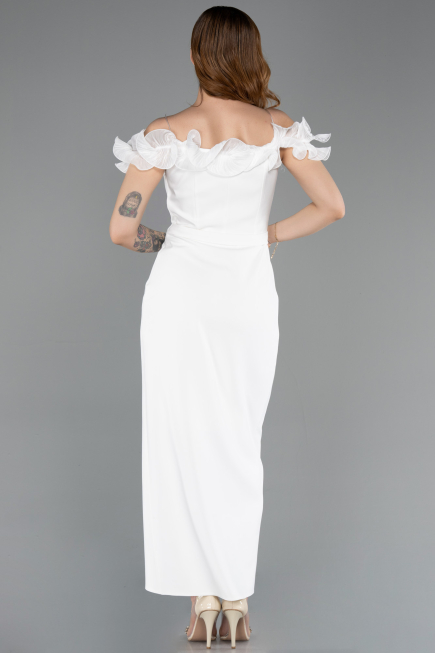 Midi White Cocktail Dress ABK2545