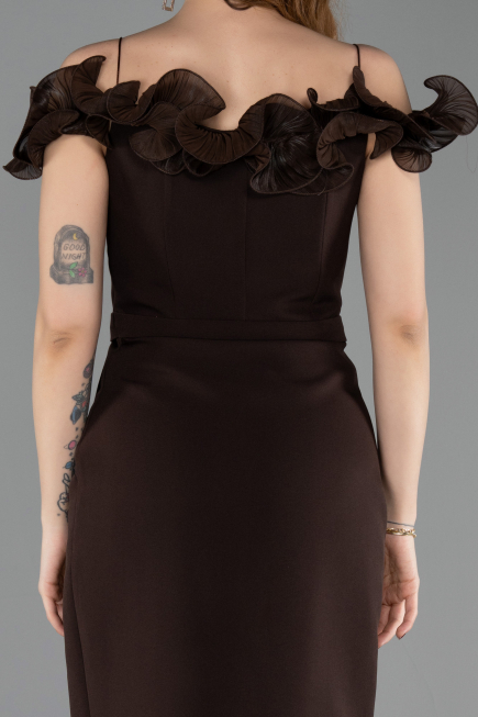 Midi Brown Cocktail Dress ABK2545
