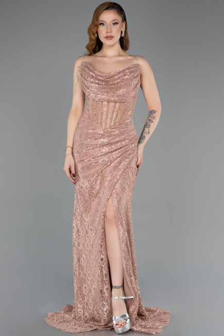 Long Copper Dantelle Evening Dress ABU5771