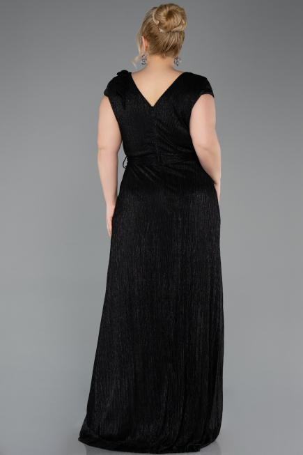 Long Black Plus Size Evening Gown ABU5836