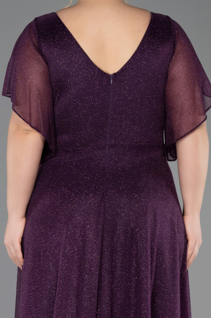 Purple Long Plus Size Evening Dress ABU5323