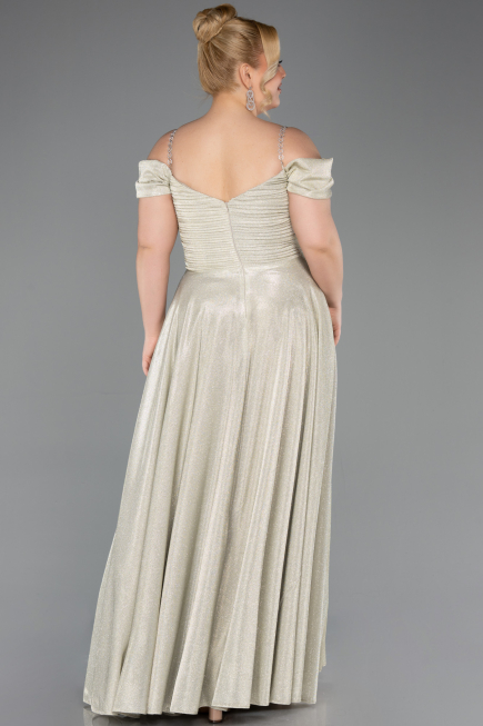 Long Beige Oversized Evening Dress ABU5716