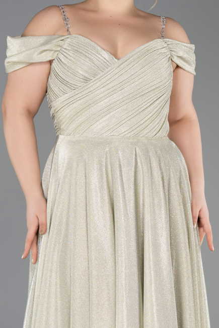 Long Beige Oversized Evening Dress ABU5716