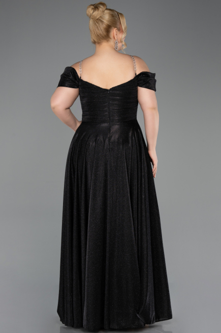 Long Black Oversized Evening Dress ABU5716