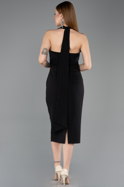 Midi Black Cocktail Dress ABK2551