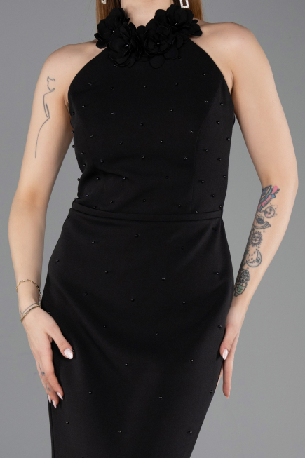 Midi Black Cocktail Dress ABK2551