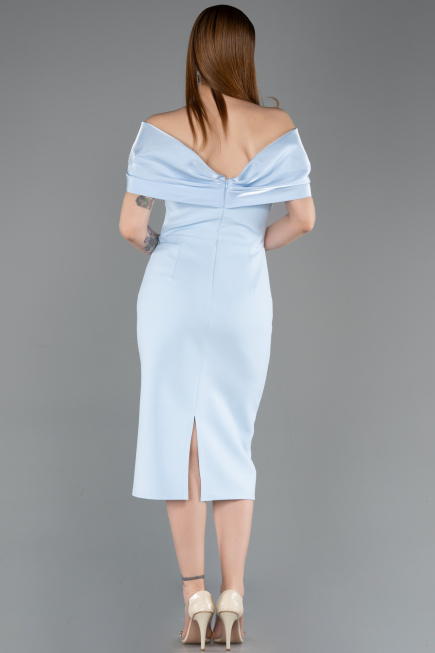 Midi Light Blue Party Dress ABK2555