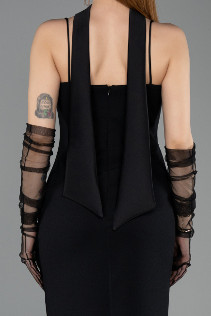 Midi Black Cocktail Dress ABK2559