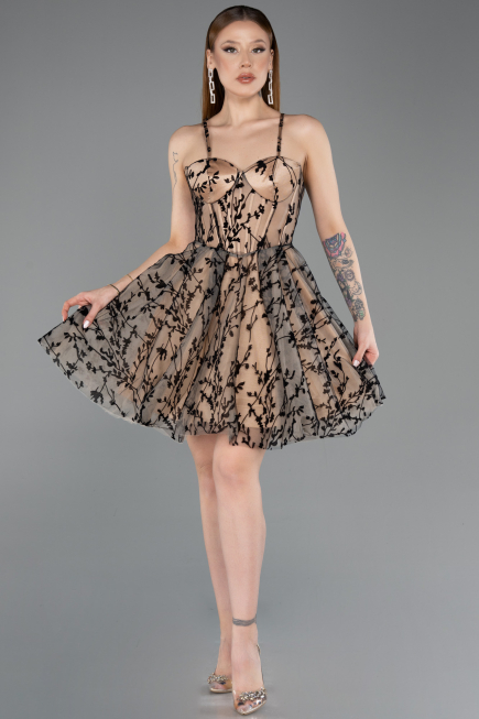 Short Black Cocktail Dress ABK2564