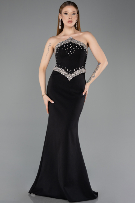 Long Black Mermaid Prom Dress ABU5866