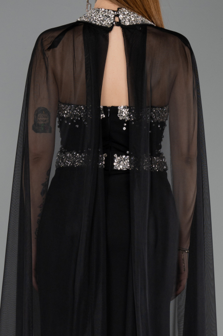 Long Black Mermaid Prom Dress ABU5866