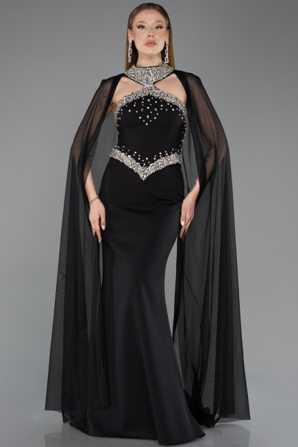 Long Black Mermaid Prom Dress ABU5866