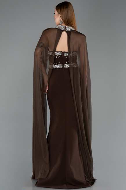 Long Brown Mermaid Prom Dress ABU5866