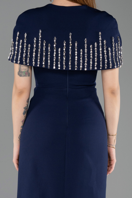 Long Navy Blue Evening Dress ABU5889