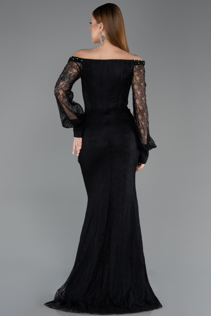 Long Black Dantelle Mermaid Prom Dress ABU5890
