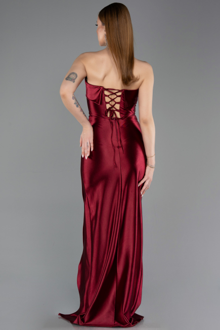 Burgundy Long Prom Gown ABU4944