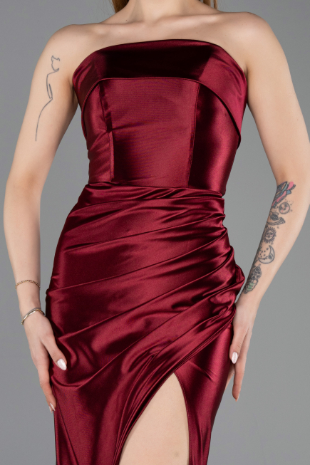Burgundy Long Prom Gown ABU4944